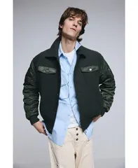 デジグアル メンズ アウター ジャケット・ブルゾン Desigual Mens Bomber jacket fabric Military green グリーンのサムネイル
