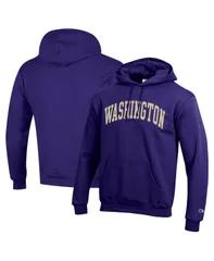 チャンピオン メンズ アウター パーカー・スウェット フリース Champion Mens Purple Washington Huskies Basic Arch Fleece Pullover Hoodie Purple パープル