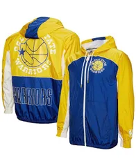 ミッチェルネス メンズ アウター ジャケット・ブルゾン ジャケット Mitchell Ness Mens RoyalYellow Golden State Warriors Hardwood Clasのサムネイル