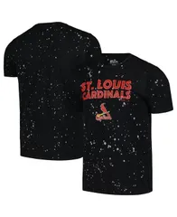 マジェスティック メンズ トップス Tシャツ Majestic Mens BlackWhite St Louis Cardinals Splatter TShirt Black White ホワイト