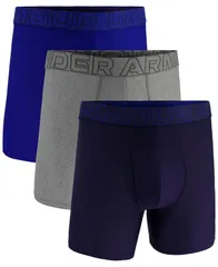 アンダーアーマー メンズ アンダーウェア ボクサーパンツ メッシュ Under Armour Mens Performance Tech Mesh 6 Boxer Briefs 3pack Royalのサムネイル