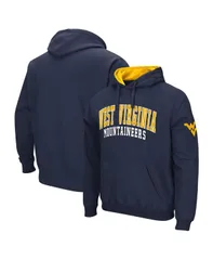 コロシアム メンズ アウター パーカー・スウェット パーカー Colosseum Mens Navy West Virginia Mountaineers Double Arch Pullover Hoodie Navy ネイビー
