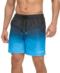 カルバンクライン メンズ 水着 ハーフパンツ・ショーツ Calvin Klein Mens Sky Gradient 7 Volley Swim Trunks Black ブラック