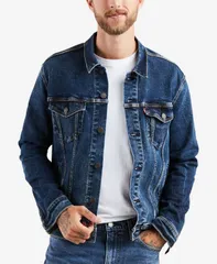 リーバイス メンズ アウター ジャケット・ブルゾン レギュラーフィット デニム ジャケット Levis Mens Regular Fit Stretch Denim Trucker Jacket Colusa デニム