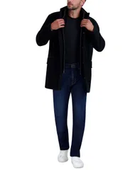 コールハーン メンズ アウター ジャケット・ブルゾン プラスサイズ コート Cole Haan Mens Heavy Plush Car Coat Black ブラックのサムネイル