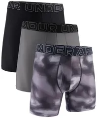 アンダーアーマー メンズ アンダーウェア ボクサーパンツ Under Armour Mens 3Pk Performance Tech 6 Boxer Briefs Titan Gray グレーのサムネイル