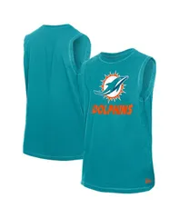 ニューエラ メンズ トップス タンクトップ New Era Mens Aqua Miami Dolphins Leisure Collection Tank Top Aqua アクアのサムネイル