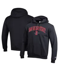 チャンピオン メンズ アウター パーカー・スウェット ロゴ フリース パーカー Champion Mens Black San Diego State Aztecs Arched Logo Fleece Pullover Hoodie Black ブラック