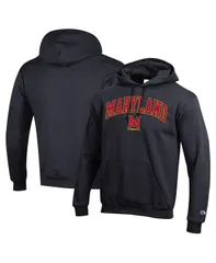 チャンピオン メンズ アウター パーカー・スウェット ロゴ パーカー Champion Mens Black Maryland Terrapins Arch Over Logo Pullover Hoodie Black ブラック