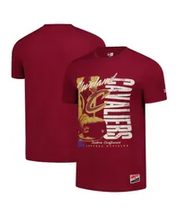 ニューエラ メンズ トップス Tシャツ ヴィンテージ シャツ New Era Mens Wine Cleveland Cavaliers Distressed Throwback Vintage Color Pack TShirt Wine ワイン