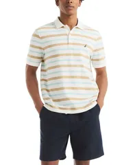 ナウティカ メンズ トップス ポロシャツ Nautica Mens Birdseye Stripe Polo Shirt Sail White ホワイト