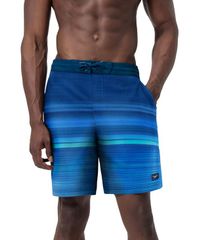 Speedo Men's Onshore Bondi Basin Ombre Stripe Drawstring 9 Boardshorts Turkish Sea Stripe