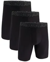 アンダーアーマー メンズ アンダーウェア ボクサーパンツ Under Armour Mens 3Pack Performance Tech Solid 9 Underwear Black ブラックのサムネイル