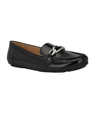 カルバンクライン レディース シューズ スリッポン・ローファー ローファー Calvin Klein Womens Lenika SlipOn Casual Loafers Black Snake ブのサムネイル
