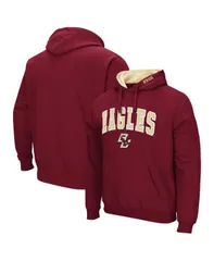 コロシアム メンズ アウター パーカー・スウェット ロゴ パーカー Colosseum Mens Boston College Eagles Arch and Logo Pullover Hoodie Maroon マルーン