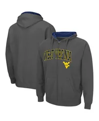 コロシアム メンズ アウター パーカー・スウェット ロゴ パーカー Colosseum Mens West Virginia Mountaineers Arch and Logo 30 FullZip Hoodie Charcoal チャコール