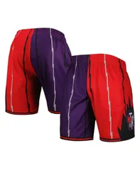 ミッチェルネス メンズ ボトムス ハーフパンツ・ショーツ ショートパンツ Mitchell Ness Mens Purple Red Toronto Raptors Hardwood Classicsのサムネイル