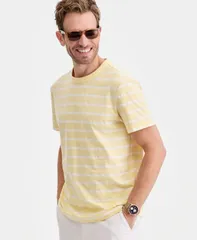 【送料無料】 クラブルーム メンズ Tシャツ トップス Mens Sail Stripe TShirt Sunshine