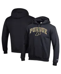 【送料無料】 チャンピオン メンズ パーカー・スウェット アウター Mens Black Purdue Boilermakers Arched Logo Fleece Pullover Hoodie Black
