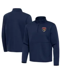 【送料無料】 アンティグア メンズ ジャケット・ブルゾン アウター Mens Navy Florida Panthers Twist QuarterZip Pullover Jacket Navy
