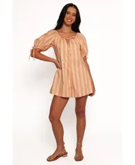 Petal and Pup レディース ボトムス ハーフパンツ・ショーツ ロンパース Petal and Pup Womens Carina Striped Romper Terracotta stripe テラコッタ