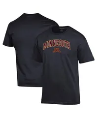 チャンピオン メンズ トップス Tシャツ ロゴ Champion Mens Black Minnesota Golden Gophers Arch Over Logo TShirt Black ブラック