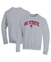 チャンピオン メンズ アウター パーカー・スウェット スウェット シャツ ロゴ Champion Mens Heather Gray NC State Wolfpack Arch Over Logo Pullover Sweatshirt Heather Gr