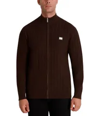 カール ラガーフェルド メンズ アウター ニット・セーター セーター ニット KARL LAGERFELD PARIS Mens Full Zip Cable Knit Sweater Demitssのサムネイル