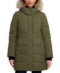 ナウティカ レディース アウター ジャケット・ブルゾン コート Nautica Womens Hooded Puffer Coat Dark Olive Green グリーン
