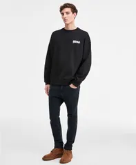 ヒューゴボス メンズ アウター パーカー・スウェット クルーネック シャツ コットン ロゴ Hugo Boss Mens Nyrocrew Cotton Logo Crewneck Sweatshirのサムネイル