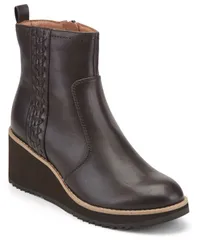 アース レディース シューズ ブーツ・レインブーツ Earth Womens Camryn Side Zip Wedge Booties Dark Brown ブラウンのサムネイル