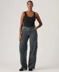 リーバイス レディース ボトムス デニムパンツ ジーンズ Levis Womensuperlow Loose Cargo Jeans Meteorite