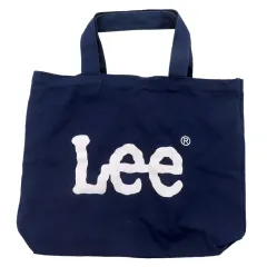 【中古】バッグ Lee(文字/ホワイト) トートバッグ ネイビー