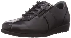 新品 [asics walking(アシックスウォーキング)] 軽量ウォーキングシューズ ファスナー付 3E ヒール2cm ラウンド ペダラ WPW658 レディース ブラック 22 cm 3E