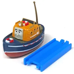 【中古】おもちゃ キャプテン+直線レール 「カプセルプラレール きかんしゃトーマス ともだち図鑑 レスキューセンターと整備工場のなかまたち編」