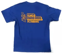 【中古】Tシャツ マリオ(PLUMBING) グラフィックTシャツ ブルー 4XLサイズ 「ザ・スーパーマリオブラザーズ・ムービー × UT」