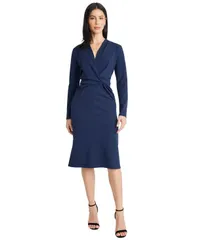 マギーロンドン レディース トップス ワンピース 長袖 Maggy London Womens LongSleeve Dress Navy Blazer ネイビー