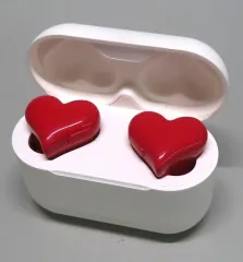 【中古】ヘッドフォン ピーナッツ・クラブ True Wireless EARPHONE Heart Beat (レッド) [AH10735]のサムネイル