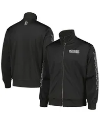 プレジャーズ メンズ アウター ジャケット・ブルゾン ジャケット PLEASURES Mens Black Detroit Tigers Pitcher FullZip Track Jacket Blのサムネイル