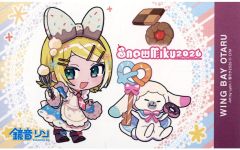 [중고] 씰 스티커 카가미네 린 스티커 [WINGBAY OTARU SNOW MIKU 2026 COLLABO FAIR] 윙 베이 오타루 대상 메뉴 주문 특전