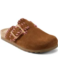 アース レディース シューズ パンプス Earth Womens Gena Stitched Flat Clogs Cognac Suedeのサムネイル