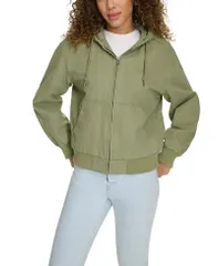 リーバイス レディース アウター ジャケット・ブルゾン ジャケット Levis Womens Relaxed Workwear Hooded Bomber Jacket Sage セージ