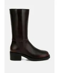 ロンドンラグ レディース シューズ ブーツ・レインブーツ ヒール London Rag Soora Block Heel Calf Boots Brown ブラウン
