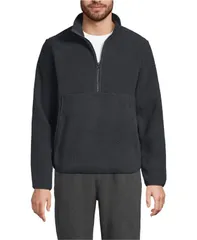 ランズエンド メンズ アウター ジャケット・ブルゾン ハーフジップ トール フリース Lands End Mens Tall Half Zip High Pile Fleece Pullover Dark slate スレート