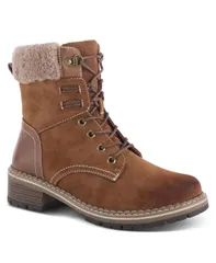 パトリシア レディース シューズ ブーツ・レインブーツ レース Patrizia Women s JORDYN Faux Fur Trim LaceUp Booties with Zipper Closure Camel キャメル