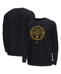 アンダーアーマー メンズ トップス Tシャツ Under Armour Mens Black Notre Dame Fighting Irish The Bend Stretch Long Sleev