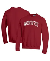 チャンピオン メンズ アウター パーカー・スウェット シャツ フリース Champion Mens Crimson Washington State Cougars Basic Arch Fleece Pullover Sweatshirt Crimson ク