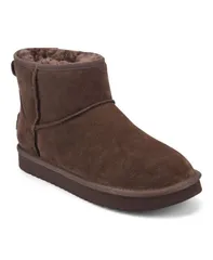 アース レディース シューズ ブーツ・レインブーツ アンクル Earth Womens Wonders Round Toe Casual Cozy Ankle Booties Dark Brown Sのサムネイル