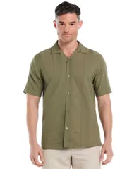 キューバベラ メンズ トップス シャツ トール Cubavera Mens Big Tall Seersucker Stripe Short Sleeveshirt Olivine ストライプ