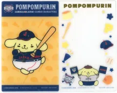【中古】キャラカード ポムポムプリン クリアカードセット 「タイトーくじ 侍ジャパン×サンリオキャラクターズ」 G賞